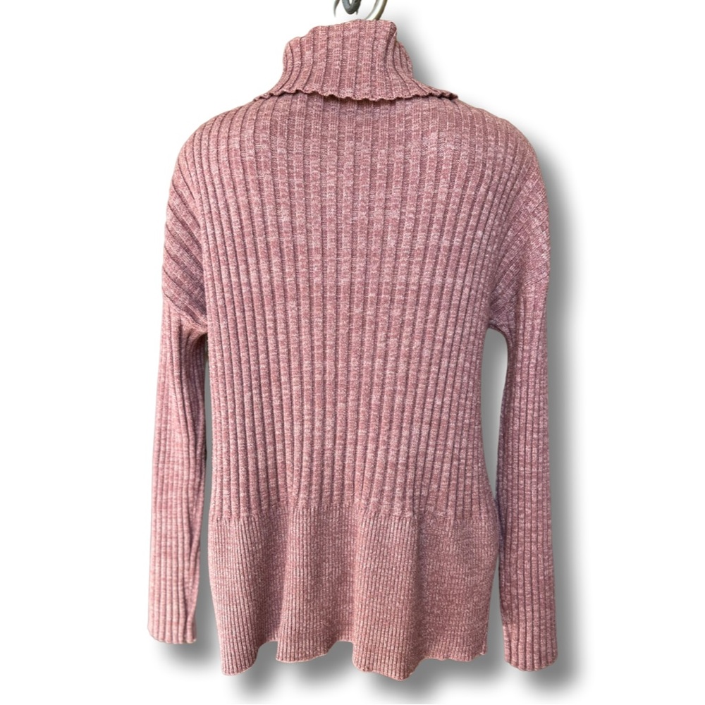Turtleneck Sweater, Soft Mauve Ribbed Sweater, My… - image 3